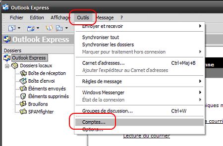 outlook express anti spam filtre logiciel