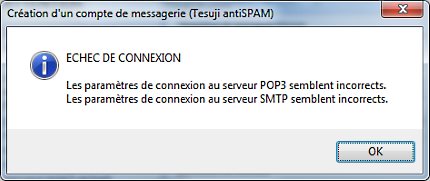 smpt pop3 anti spam erreur